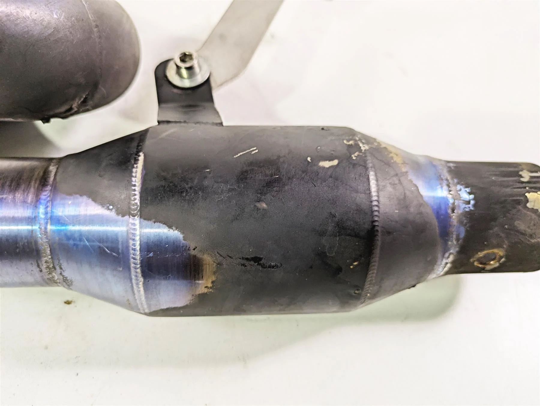Motorcycle Used Aftermarket Loop Exhaust Mid Pipe Under Belly - Image 10