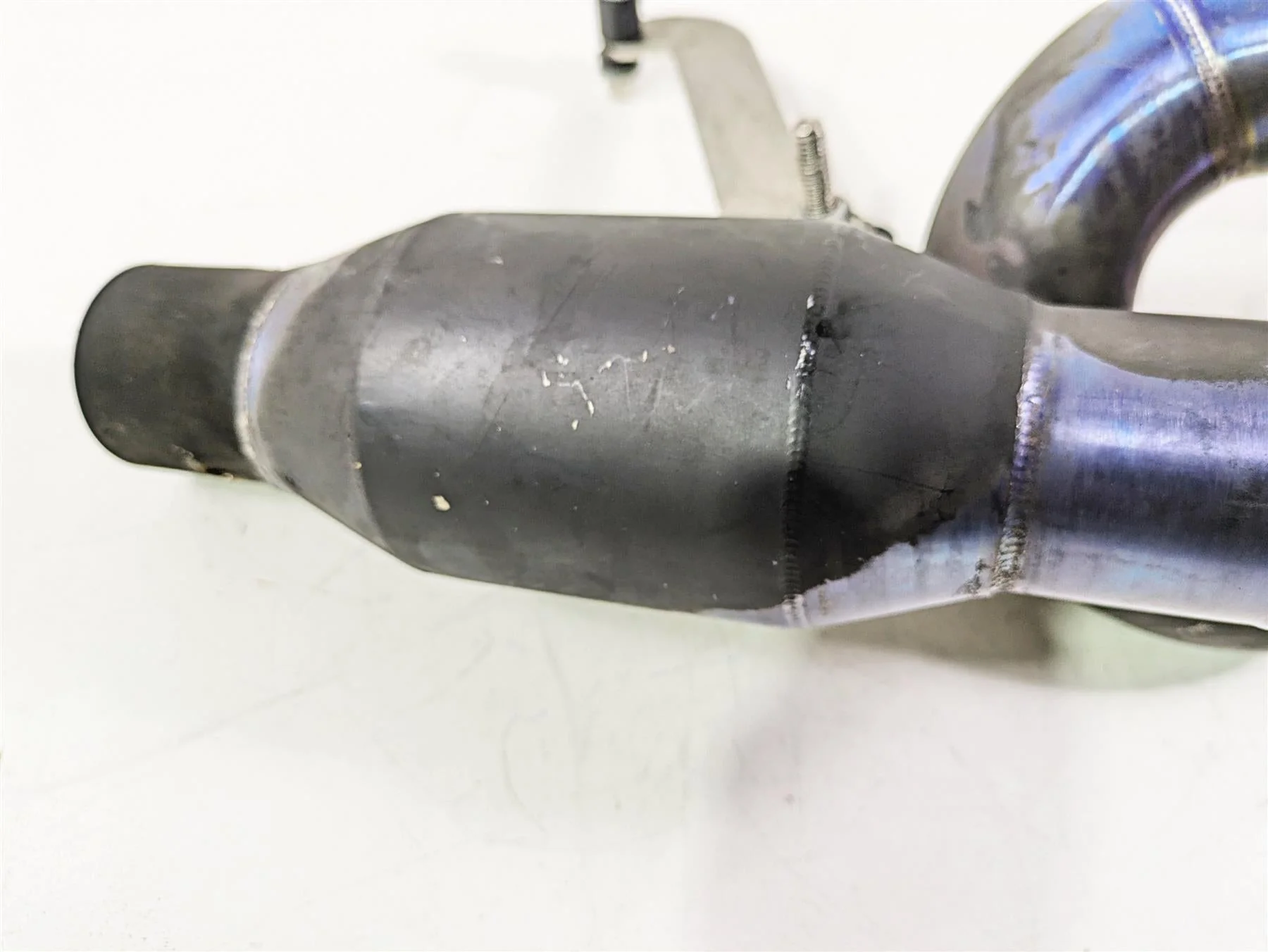 Motorcycle Used Aftermarket Loop Exhaust Mid Pipe Under Belly - Image 7