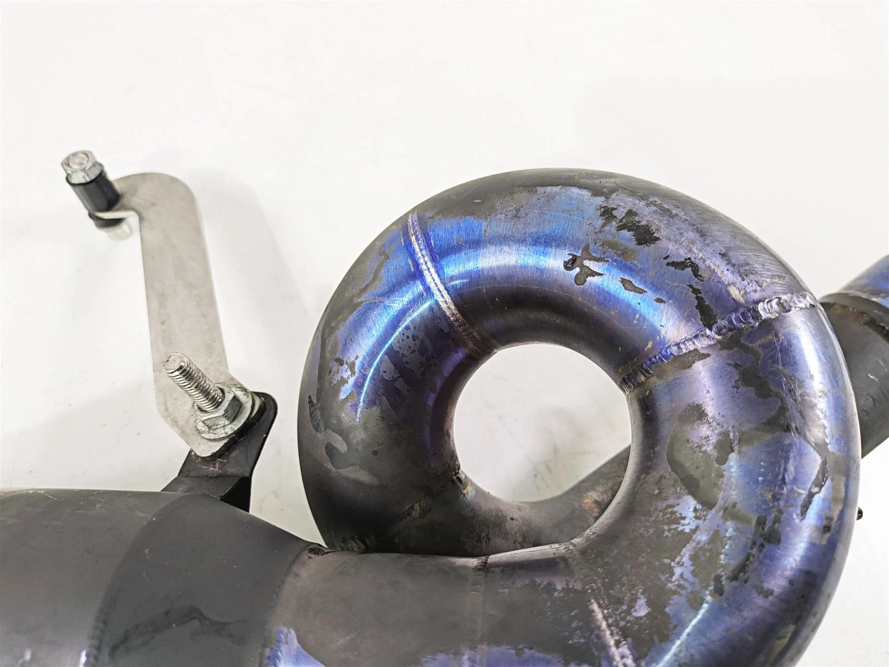 Motorcycle Used Aftermarket Loop Exhaust Mid Pipe Under Belly - Image 8