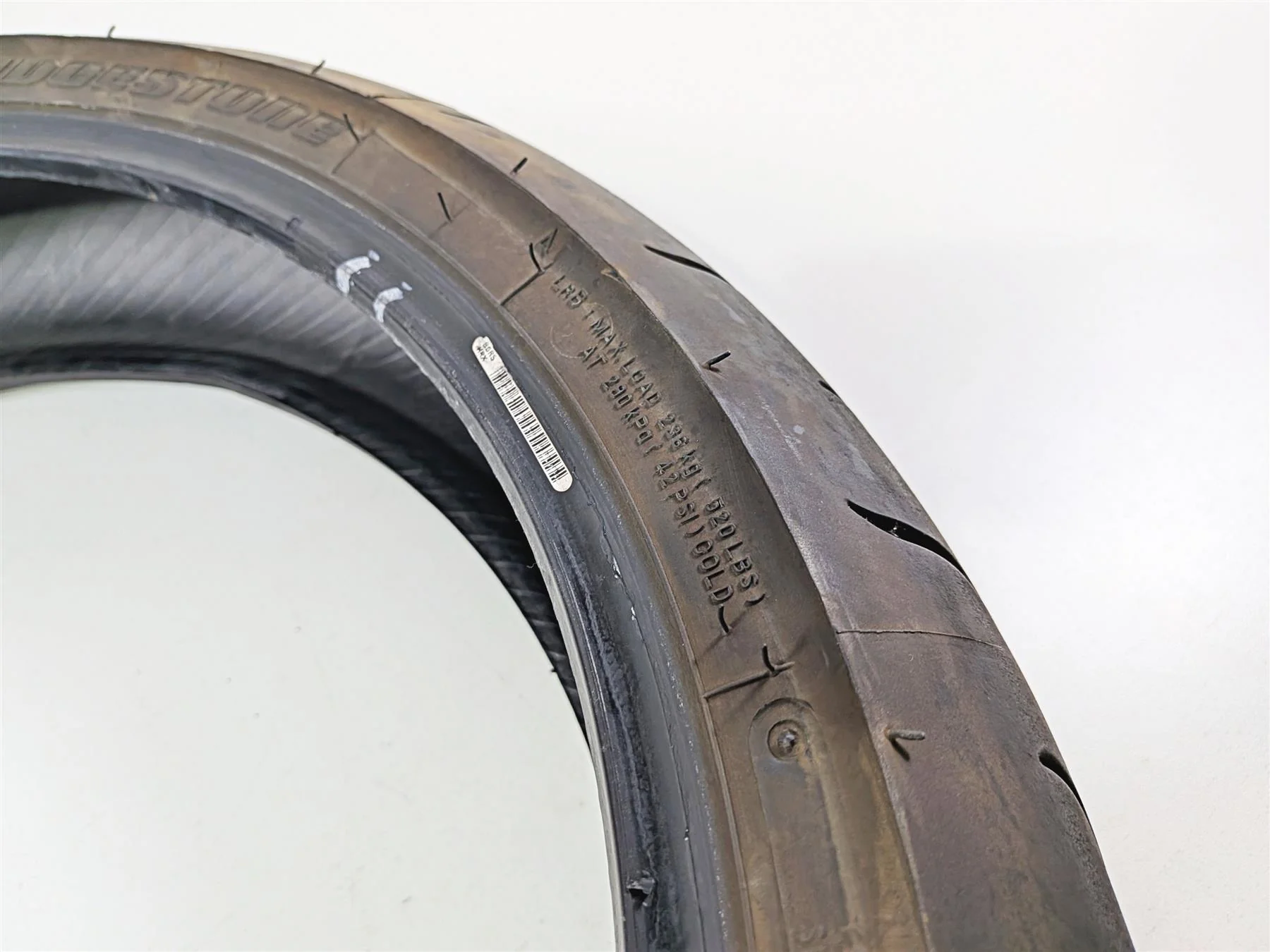 Used Front Motorcycle Tire Bridgestone Battlax BT016 120/70ZR17 3286340425810 - Image 9
