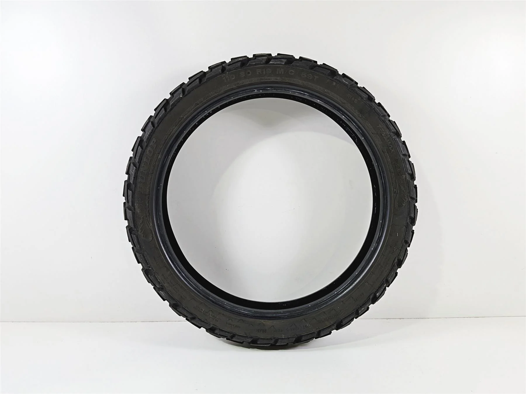Used Front Motorcycle Tire Dunlop Trailmax Raid 110/80-19 45260401 - Image 6