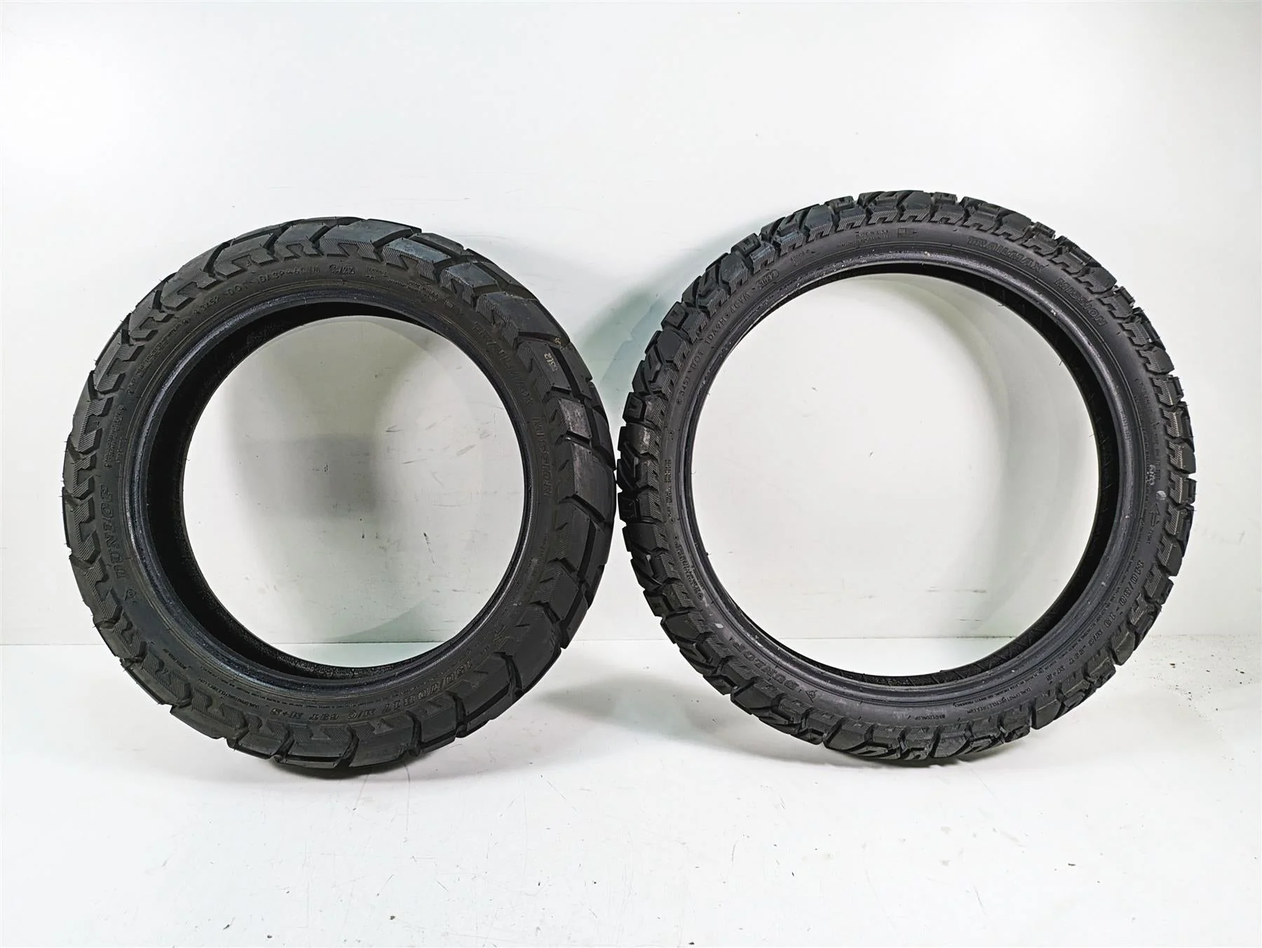 Used Motorcycle Tire Set Dunlop Trailmax Mission 1507017 1108019 - Image 4