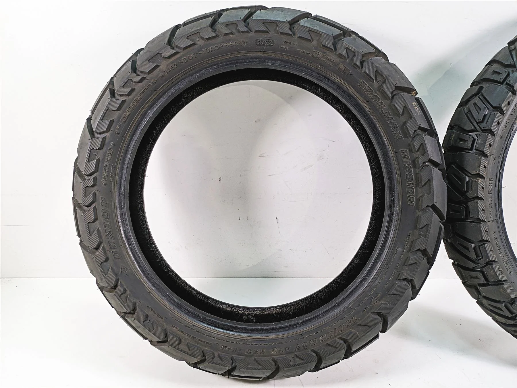 Used Motorcycle Tire Set Dunlop Trailmax Mission 1507017 1108019 - Image 5