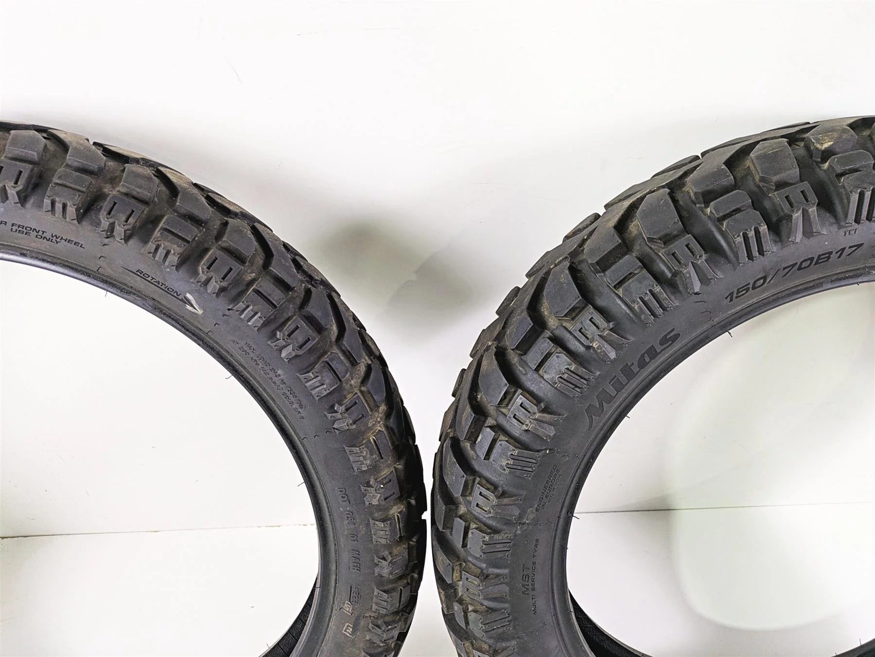 Used Motorcycle Tire Set Mitas Enduro Trail 11/80-19 150/70-17 70001042 - Image 10