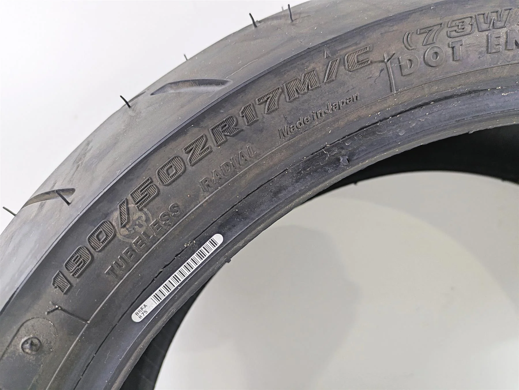 Used Rear Motorcycle Tire Bridgestone Battlax Hypersport S20 R 190/50ZR17 49miles Only - Image 9