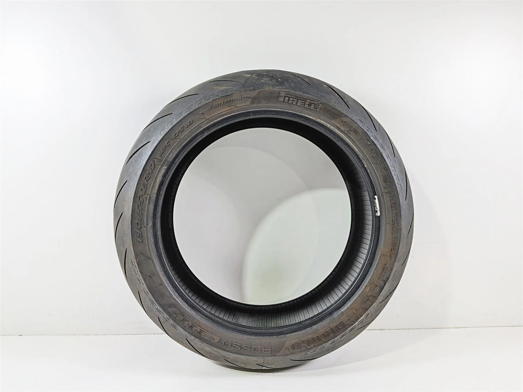 Used Rear Motorcycle Tire Pirelli Diablo Rosso III 190/55ZR17 3042900 - Image 9